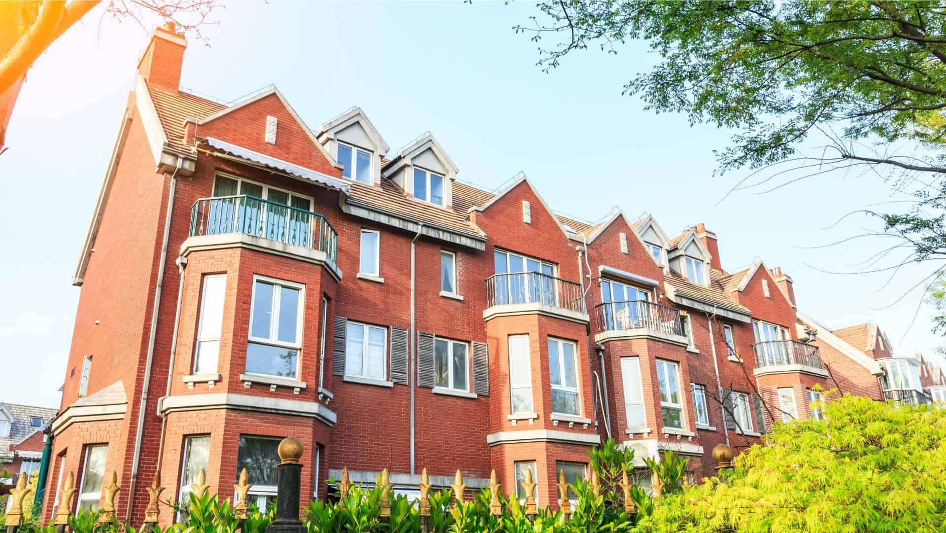Detached brick family home with landscaped front garden
